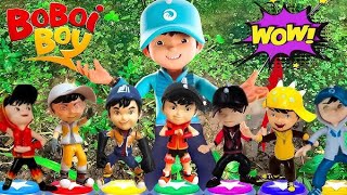 Mencari Berburu Mainan Boboiboy Galaxy Halilintar Topan Gempa Angin dan Feng Dihutan [upl. by Keyte479]