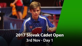 2017 Slovak Cadet Open ITTF Junior Circuit  Day 1 [upl. by Ingra511]