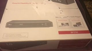 LG BP250 Blu RayDVD Player Unboxing [upl. by Besse441]