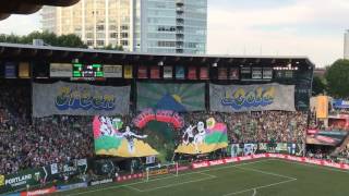 Timbers Army unveils tifo for TimbersSounders game [upl. by Ddene927]