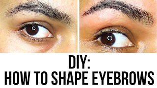 DIY How I Shape My Eyebrows at Home No Threading amp Easy Waxing  Thuri Makeup [upl. by Rodolphe568]