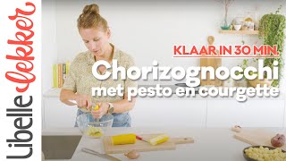 Klaar in 30 minuten chorizognocchi met pesto en courgette [upl. by Vale466]