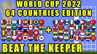 Beat the Keeper World Cup 64 Countries Marble Race Tournament  Marble Race King [upl. by Haimerej]