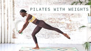 30 MIN FULL BODY WORKOUT WITH WEIGHTS  AT HOME PILATES [upl. by Midis902]