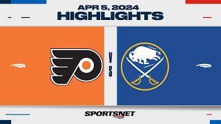 NHL Highlights  Flyers vs Sabres  April 5 2024 [upl. by Janicki]