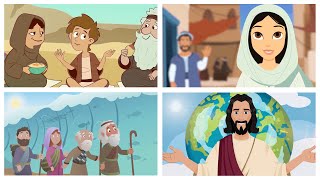 Bible Songs Collection for Children 2022 Animated with Lyrics  Joseph Esther Moses Jesus [upl. by Areikahs]