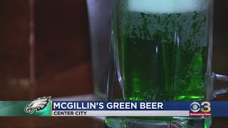 Philadelphia bar making green beer during Eagles playoff run [upl. by Sufur555]