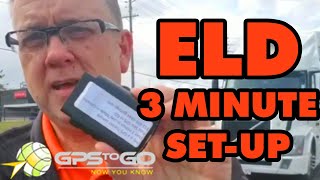 ELD Up amp Running in 3 minutes GPS to GO amp Geotab Drive [upl. by Neram]