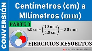 Conversión de Centímetros a Milímetros cm a mm Parte 3 [upl. by Ahtram899]