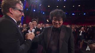 Bong Joon Ho wins Best Director  92nd Oscars 2020 [upl. by Ainitsirk870]