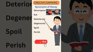 Synonyms of Decay Degenerate Deteriorate Perish English Vocabulary amp Pronunciation Learning short [upl. by Elem]