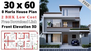 30x60 house plan  8 Marla House 🏡 plan [upl. by Esdras]