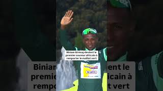 ❤️🇪🇷Biniam Girmay premier coureur africain de lhistoire à remporter le maillot vert short [upl. by Barnes988]