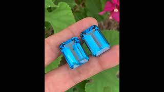 Beautiful Natural Electric Blue Topaz Gemstone arabic naturalgems gemstone jewellery [upl. by Seppala327]