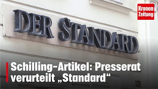 SchillingArtikel Presserat verurteilt „Standard“  kronetv NEWS [upl. by Tireb]