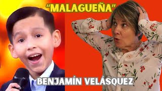 ESTO ES INCREÍBLE 😱 BENJAMÍN EL NIÑO PRODIGIO SORPRENDE CANTANDO quotMALAGUEÑAquot Reacción flores [upl. by Amiaj]