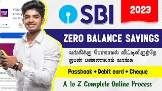 SBI Zero Balance Account Opening Online Tamil  How to Open SBI Bank Account Online [upl. by Adnauqaj]