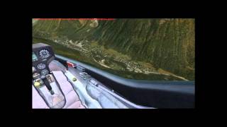 French Alps Chamonix  FSX Glider Soaring with TileProxy [upl. by Cresida457]