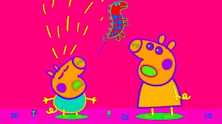 Peppa Pig Crying Dinosaur Balloon Floats Away  Video Effects MirorRobotOld Tv And Other Effects [upl. by Ahseyd]