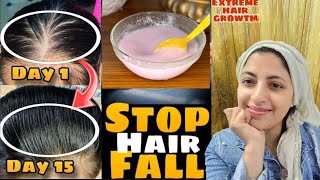 How to Stop Hair Fall NaturallyGrow Hair FasterRegrow Hair SolutionRemedy [upl. by Alba]