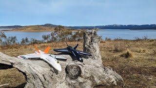 Chillout Formation FPV Flight at Lake Eucumbene AtomRC Dolphin [upl. by Yecnay]