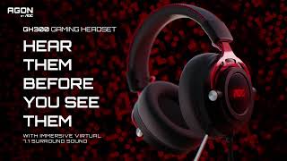 AOC GH300 Gaming RGB headset with detachable microphone [upl. by Cirederf395]