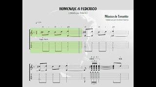 Tomatito  Falseta y compás por Bulería quotHomenaje a Federicoquot amp quotLa Chancaquot  Flamenco Guitar Tab [upl. by Hayouqes]