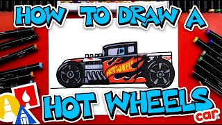 How To Draw A Hot Wheels Car Bone Shaker [upl. by Yelmene756]