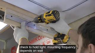 DIY stretch ceiling installation training  how to do it yourself  tutorial video [upl. by Annoj]