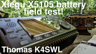 POTA Field Report Attempting to deplete the Xiegu X5105 internal battery at Lake Norman [upl. by Auohs892]