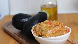 Easy melintzanosalata recipe  greek roasted eggplant dip [upl. by Desirae571]