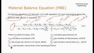 Material Balance Equation MBE Formula amp Calculations  Part 3 [upl. by Gregorio]