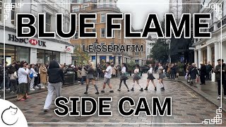 KPOP IN PUBLIC  SIDE CAM  4K LE SSERAFIM 르세라핌 Blue Flame Dance Cover  LONDON [upl. by Aelanej]