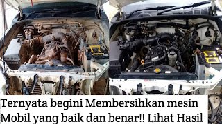 CARA MERAWAT DAN MEMBERSIHKAN MESIN MOBIL YANG BAIK DAN BENAR [upl. by Rhody]