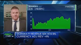 Skanska CEO 2021 a good year with continued profitability increase in construction [upl. by Vinni]