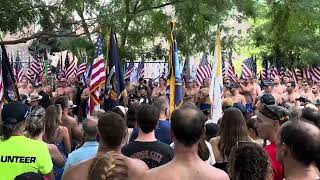 NYC SEAL Swim 2024  National Anthem beautifully sang by Port Authority Officer M Nicholas 🇺🇸 [upl. by Irroc]