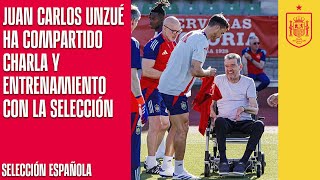 Juan Carlos Unzué ha compartido charla y entrenamiento con la Selección Española  🔴 SEFUTBOL [upl. by Ekard]