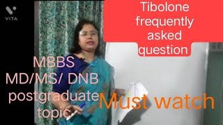 Tibolone mbbs gynecology menopause obstetrics onlinelectures [upl. by Nerua]