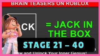 Brain Teasers on roblox decode Answer Stage 2140 [upl. by Inneg758]