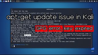 Fix GPG Error Key Expired EXPKEYSIG Kali Linux Repository  Kali Linux Latest Version [upl. by Schroer]