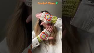 Crochet Granny Square Fingerless Gloves crochet crocheting gloves crochetgloves grannysquare [upl. by Adelina]