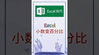 小数变百分比格式，实用的小技巧。 excel 办公软件 办公技巧 职场 创作灵感 [upl. by Awhsoj7]