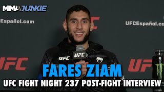 Fares Ziam CALLS OUT Dan Hooker After Decision Win in Mexico  UFC Fight Night 237 [upl. by Aneerahs]