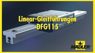 MÄDLER® LinearGleitführung DFG115  Plain bearing friction guide [upl. by Hoashis]