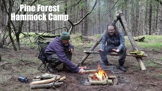 Hammock Camp in the Pine Forest with Josh Dutch Oven Pot Roast Campfire Full English Breakfast [upl. by Epilef]