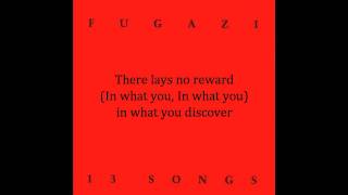 FugaziSuggestion with Lyrics [upl. by Treborsemaj]