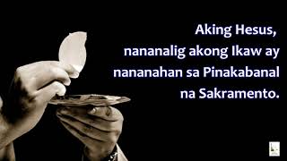 ESPIRITUWAL NA PAKIKINABANG Tagalog Act of Spiritual Communion [upl. by Shepp748]