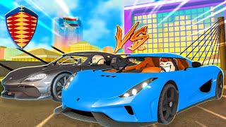 BATTLE OF THE KOENIGSEGGS GEMERA VS REGERA IN CAR DEALERSHIP TYCOON [upl. by Haodnanehs]