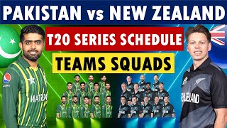 Pakistan vs New Zealand T20 series schedule 2024 amp teams squads Pakistan Squad  New Zealand Squad [upl. by Denman]