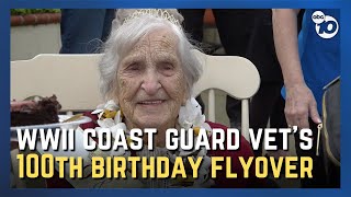 US Coast Guard honors WWII veterans 100th birthday with flyover celebration [upl. by Lee]